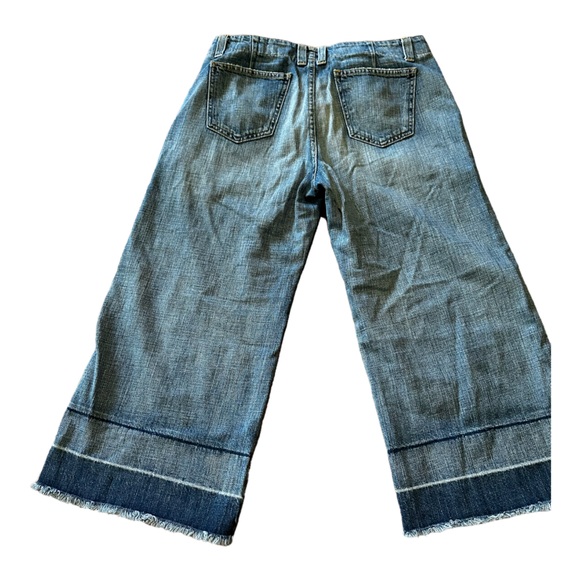 Anthropologie Current/Elliot wide leg crop raw hem jean size 29 - Picture 5 of 6